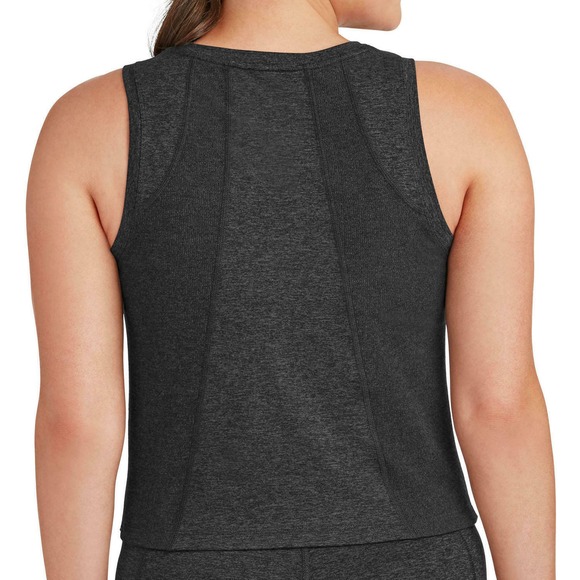 Member's Mark Women's Soft Rib Cropped Tank Size XL Charcoal Gray Heather - Picture 3 of 8
